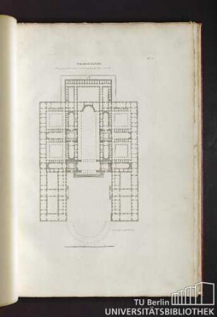 Pl. 3. Palais de iustice. 2eme grand prix proporté par l'academie en 1782 et remporté par Mr Catala.