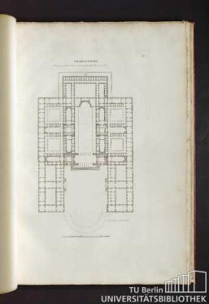 Pl. 3. Palais de iustice. 2eme grand prix proporté par l'academie en 1782 et remporté par Mr Catala.