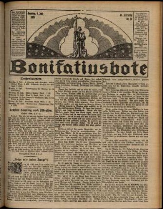 Erste Ausgabe vom Sonntag, den 08. Juli 1928.