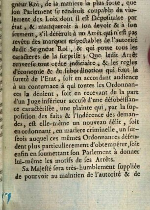 Extrait Des Registres Du Parlement D'Aix : Du 8 Février 1754