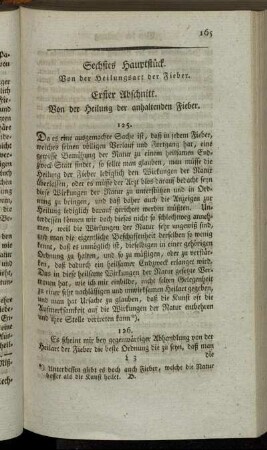 Erster Abschnitt. Von der Heilung der anhaltenden Fieber.
