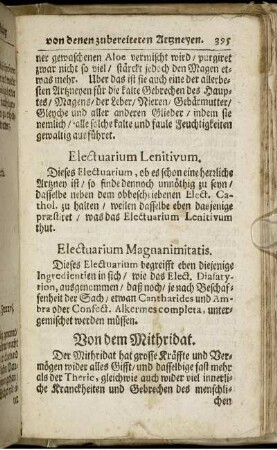 Von dem Mithridat. - Extractum.