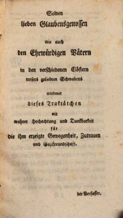 Man sage, was man will; Die Clöster haben doch viel Gutes