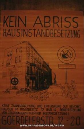 KEIN ABRISS HAUSINSTANDSBESETZUNG