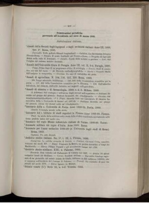 Pubblicazioni periodiche pervenute all' Accademia nel mese di marzo 1889.