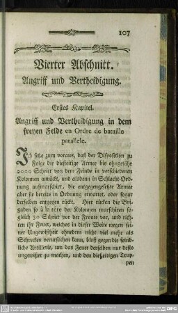 Vierter Abschnitt. Angriff und Vertheidigung