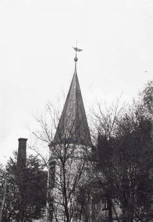 Gutshaus : Weißig a. Raschütz-Blochwitz. Gutshof. Teilansicht des Gutshauses mit Turm (1875)