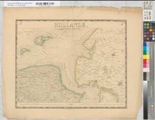 Nouvelle Carte de la Hollande, d'apres Krayenhoff et les meilleures cartes connues. 24 feuilles. Etablissement Géographique de Bruxelles, Fondé par Ph. Vander Maelen. Blatt 4. Emden.