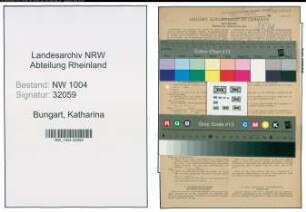 Entnazifizierung Katharina Bungart , geb. 10.06.1909 ()