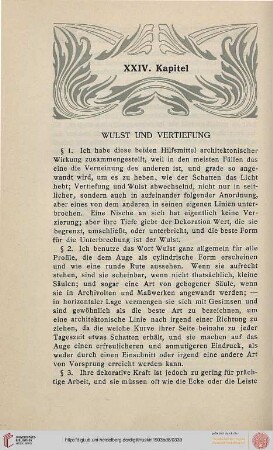 XXIV. Wulst und Vertiefung