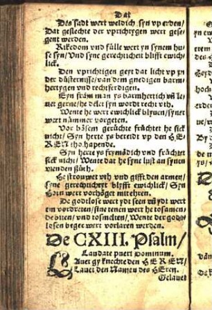 De CXIII. Psalm / Laudate pueri Dominum.