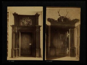 662 und 663, Inneres Portal mit Hirschkopf