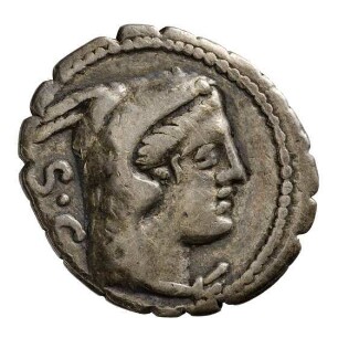 Münze, Denar (serratus), 80 v. Chr.
