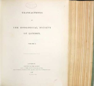 Transactions of the Zoological Society of London. 10, 10. 1879