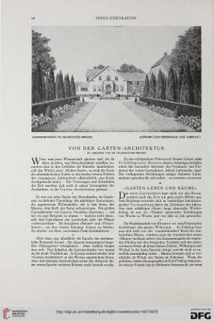 38: Von der Garten-Architektur : zu Arbeiten von Fr. Gildemeister, Bremen
