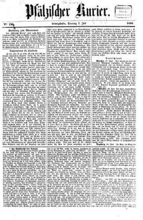 Pfälzischer Kurier : die Heimatzeitung der Vorderpfalz, 1866,7/12