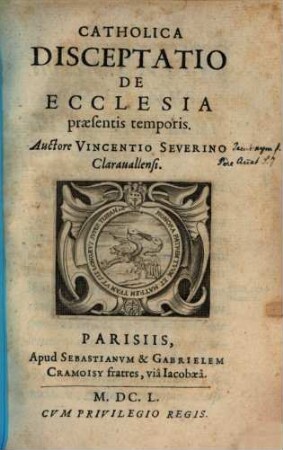 Catholica disceptatio de ecclesia praesentis temporis