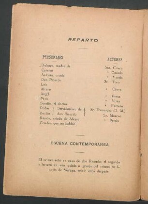Reparto [y] Escena contemporánea