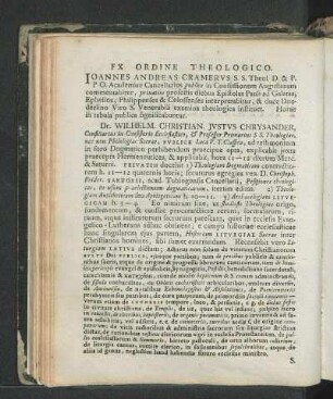 Ex Ordine Theologico.