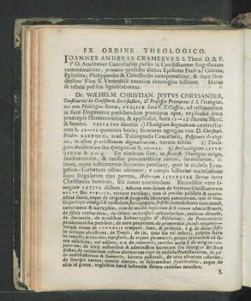 Ex Ordine Theologico.