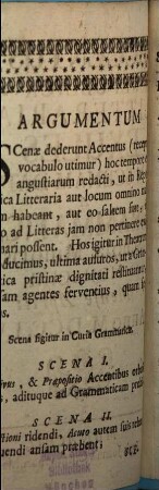 Accentus Republica Litteraria Exules : In Scenam Dati A Grammatica Scholae Minoris Monachii Mense Aprili Anno MDCCLV