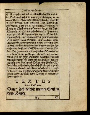 Textus Luc: 23. v. 46.