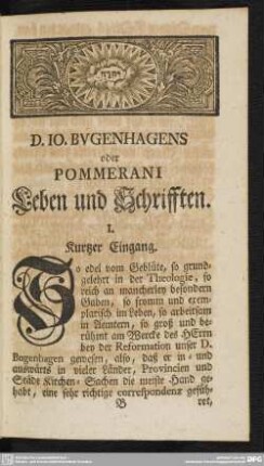 I. Kurtzer Eingang