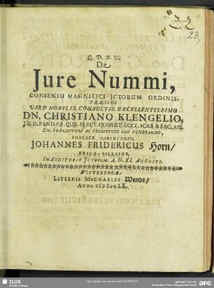 De Jure Nummi