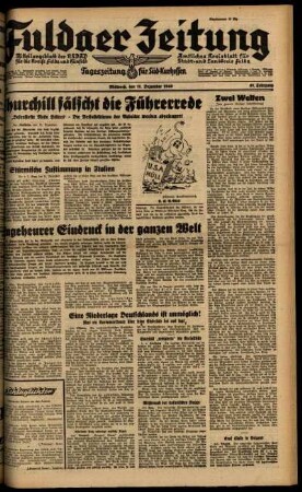 Ausgabe vom Mittwoch, den 11. Dezember 1940.