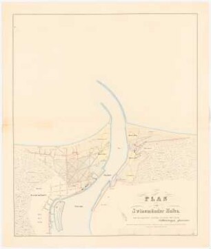 Plan vom Hafen Swinemünde: Landkarte, Maßstabsleiste