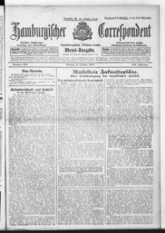 Hamburgischer Correspondent und Hamburgische Börsen-Halle : ältestes Hamburger Handels- u. Börsenbl. ; bedeutendste u. größte Schiffahrts-Zeitung Deutschlands, Abendausgabe