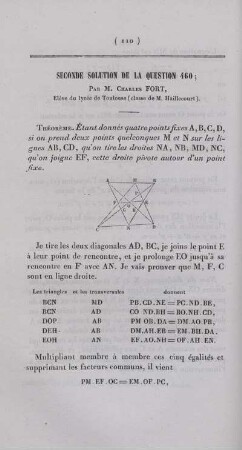 Seconde solution de la question 460.