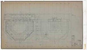 Zentralbibliothek der Landbauwissenschaft, Bonn Neubau: Grundrisse, 2. OG, Dachaufbau, 1:100