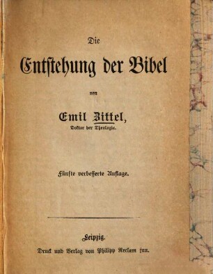 Die Entstehung der Bibel