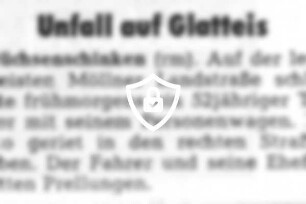 Unfall auf Glatteis