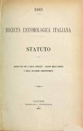 Bollettino della Società Entomologica Italiana. 18. 1886