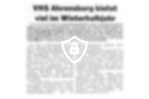 VHS Ahrensburg bietet viel im Winterhalbjahr