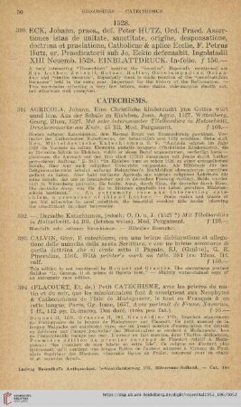 Catechisms (No. 391 - 397)