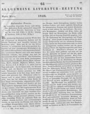 Osterloh, R.: Der ordentliche bürgerliche Proceß nach Königlich Sächsischem Rechte systematisch dargestellt. 2. Aufl. Leipzig: Tauchnitz 1846