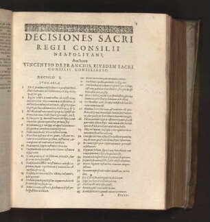 [Decisio I. - Decisio XLV.]