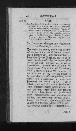 Im Namen der Heiligen und Hochgelobten Dreyeinigkeit. Amen!
