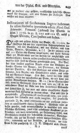 Institutiones ad fundamenta linguae hebraeae. Ed.nova.