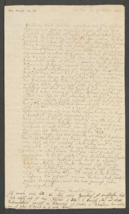 Brief an Henriette von Arnstein : 19.10.1821