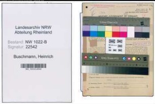 Entnazifizierung Heinrich Buschmann , geb. 30.09.1899 (Werkmeister)