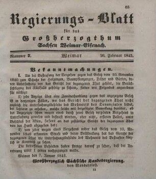 Nr. 7 : 26. Februar 1842