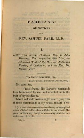 Parriana : or notices of the Rev. Samuel Parr, LL.D.. 2