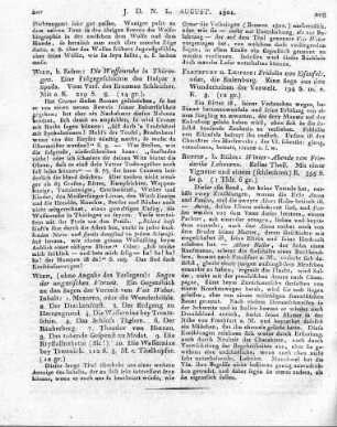 Wien, b. Rehm: Die Waffenruhe in Thüringen. Eine Folgegeschichte des Haspar a Spada. Vom Verf. des Erasmus Schleicher. Mit e. K. 219 S. 8.