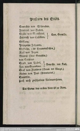 Personen des Stüks