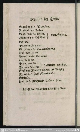 Personen des Stüks