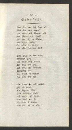 Sehnsucht.